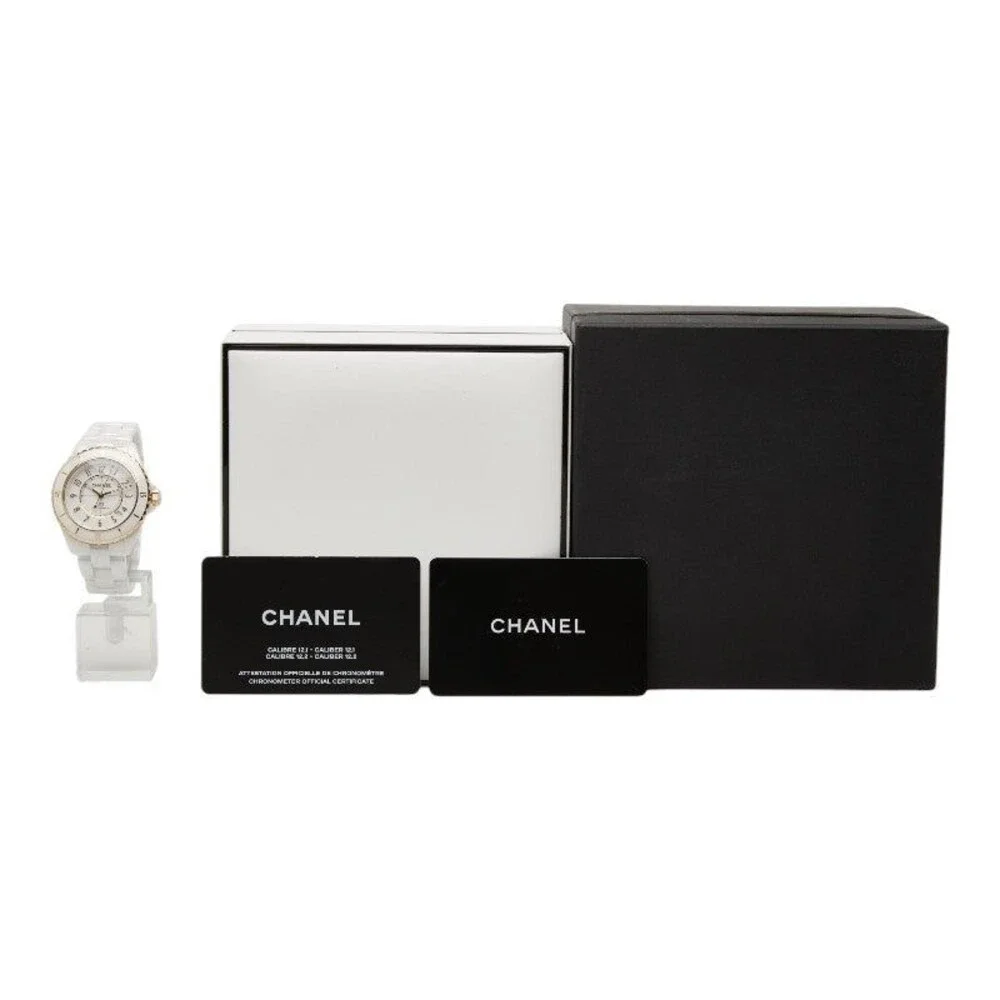 Chanel J12 Caliber 12.1 Automatic 18K Yellow Gold Ceramic Watch White